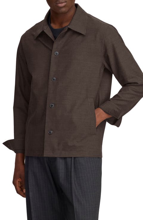 Zander Pinstripe Shirt Jacket
