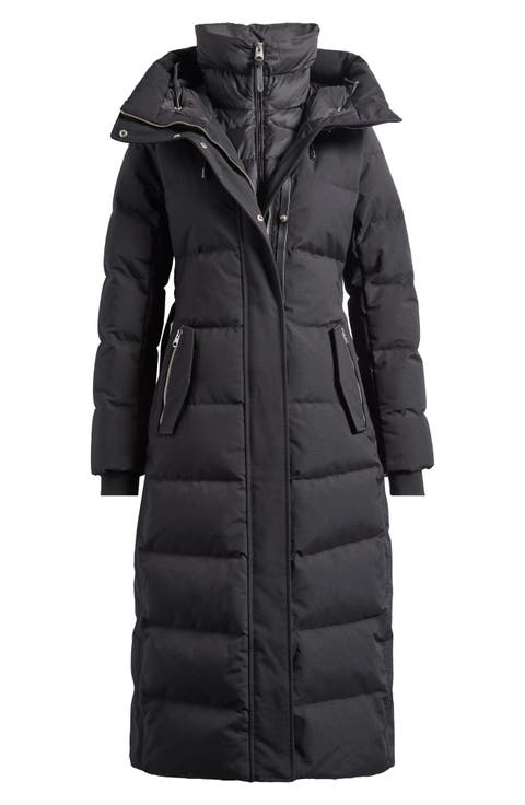 Shyla 800 Fill Power Down Coat with Removable Quilted Bib