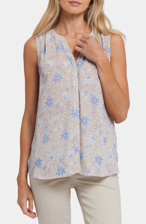 Nydj Sleeveless Pleat Back Blouse In Antonia