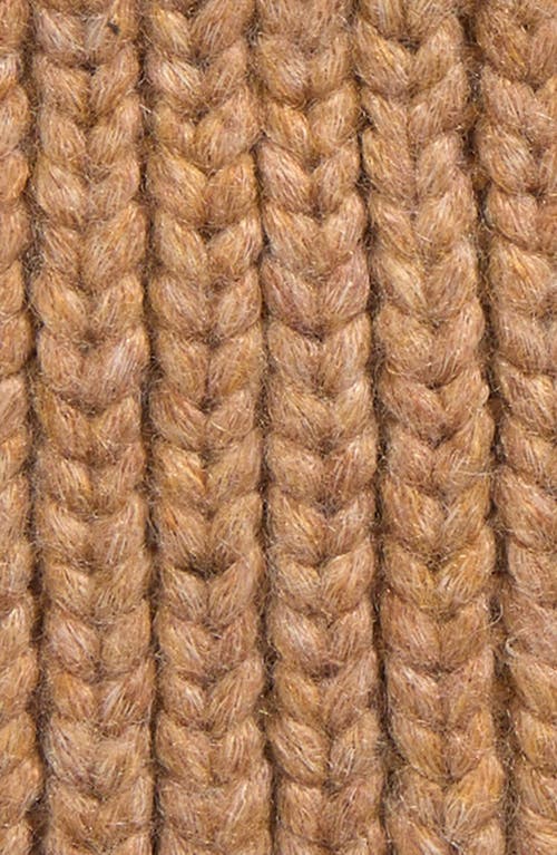 Ugg(r) Metallic Chunky Rib Mittens In Camel