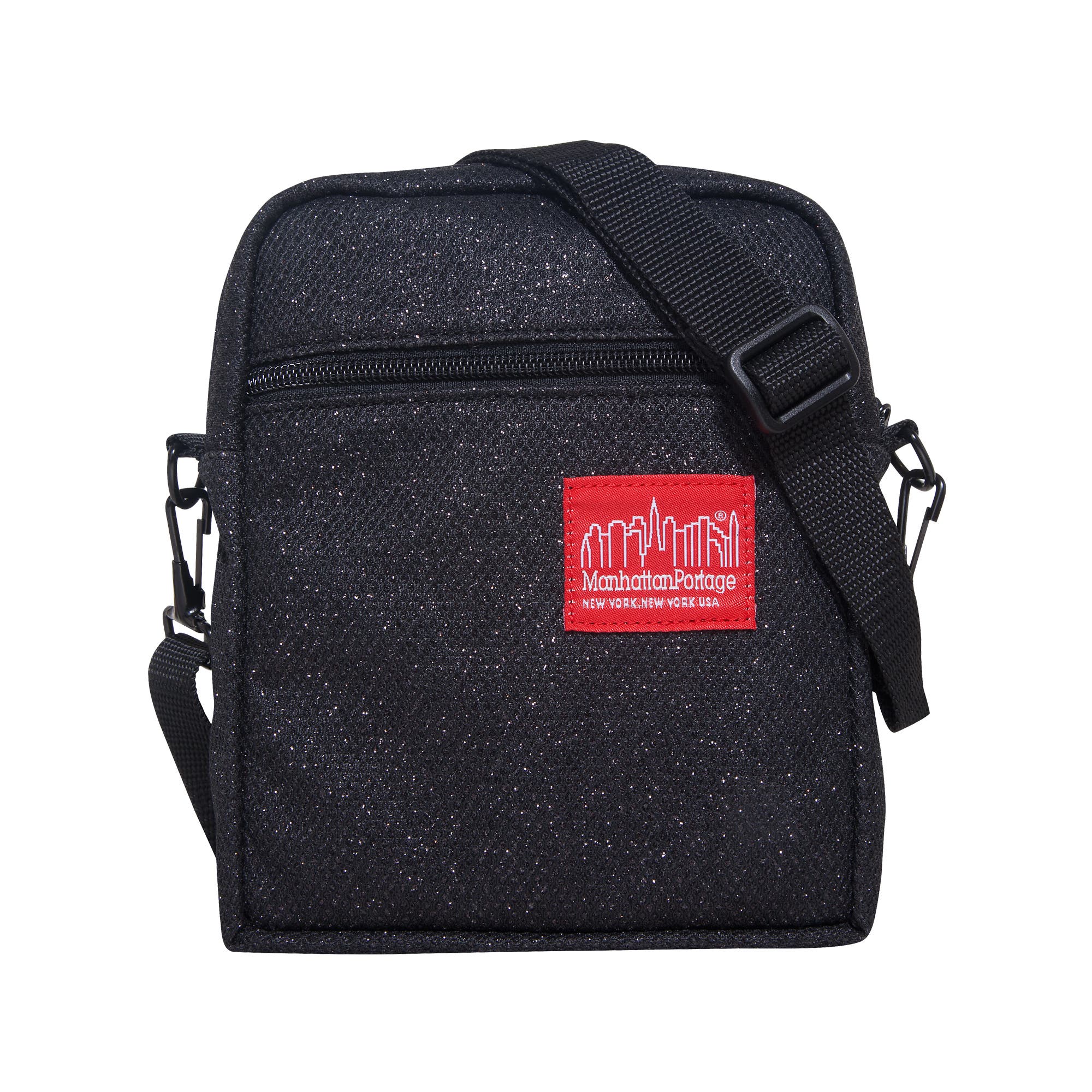 Manhattan Portage Midnight City Lights Crossbody Bag, Main, color, Black