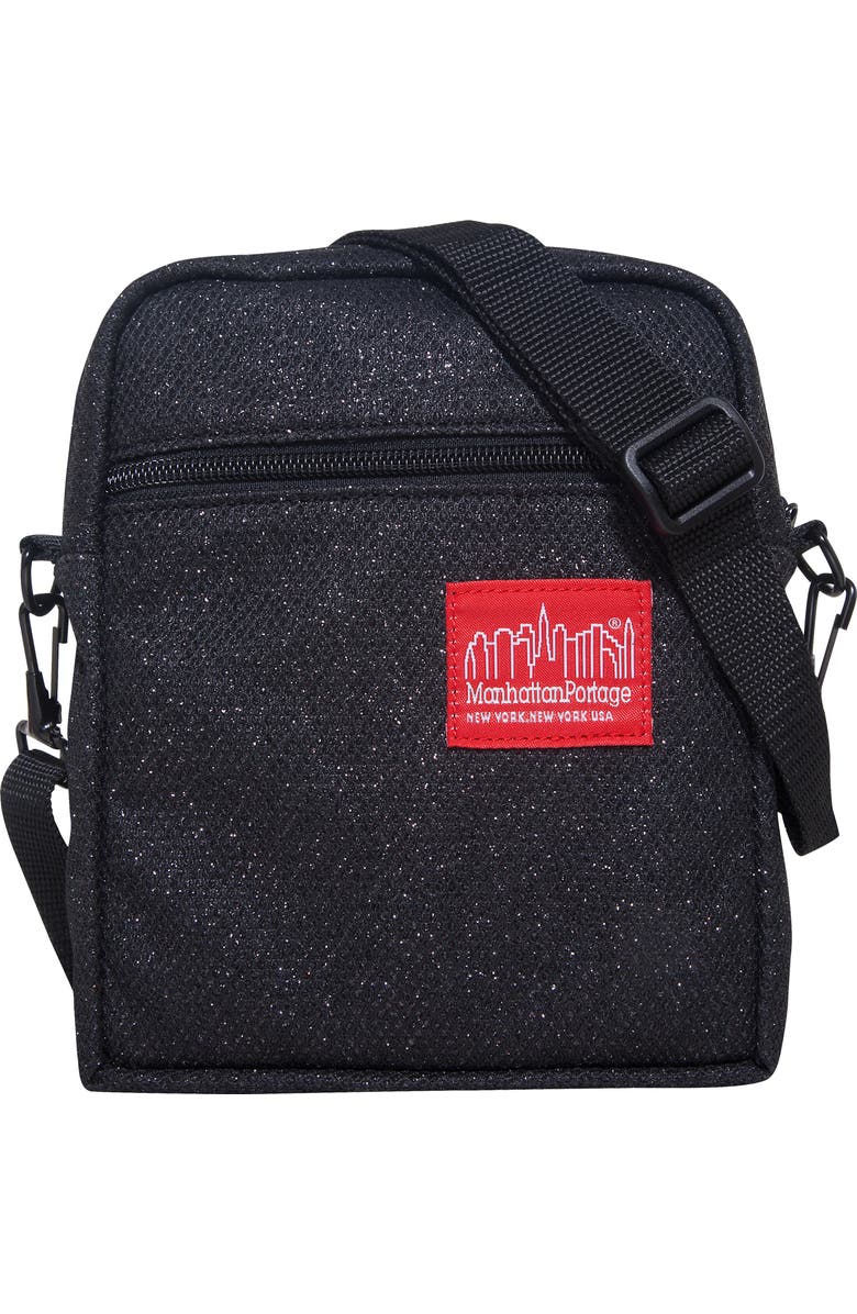 Manhattan Portage Midnight City Lights Crossbody Bag, Main, color, Black