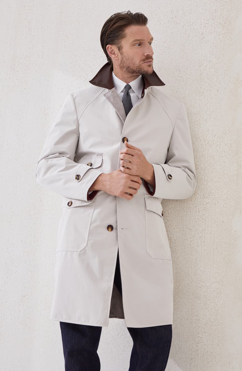 Brunello Cucinelli Redingote, Alternate, color, Ivory