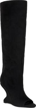 AZALEA WANG Vincent Peep Toe Wedge Boot