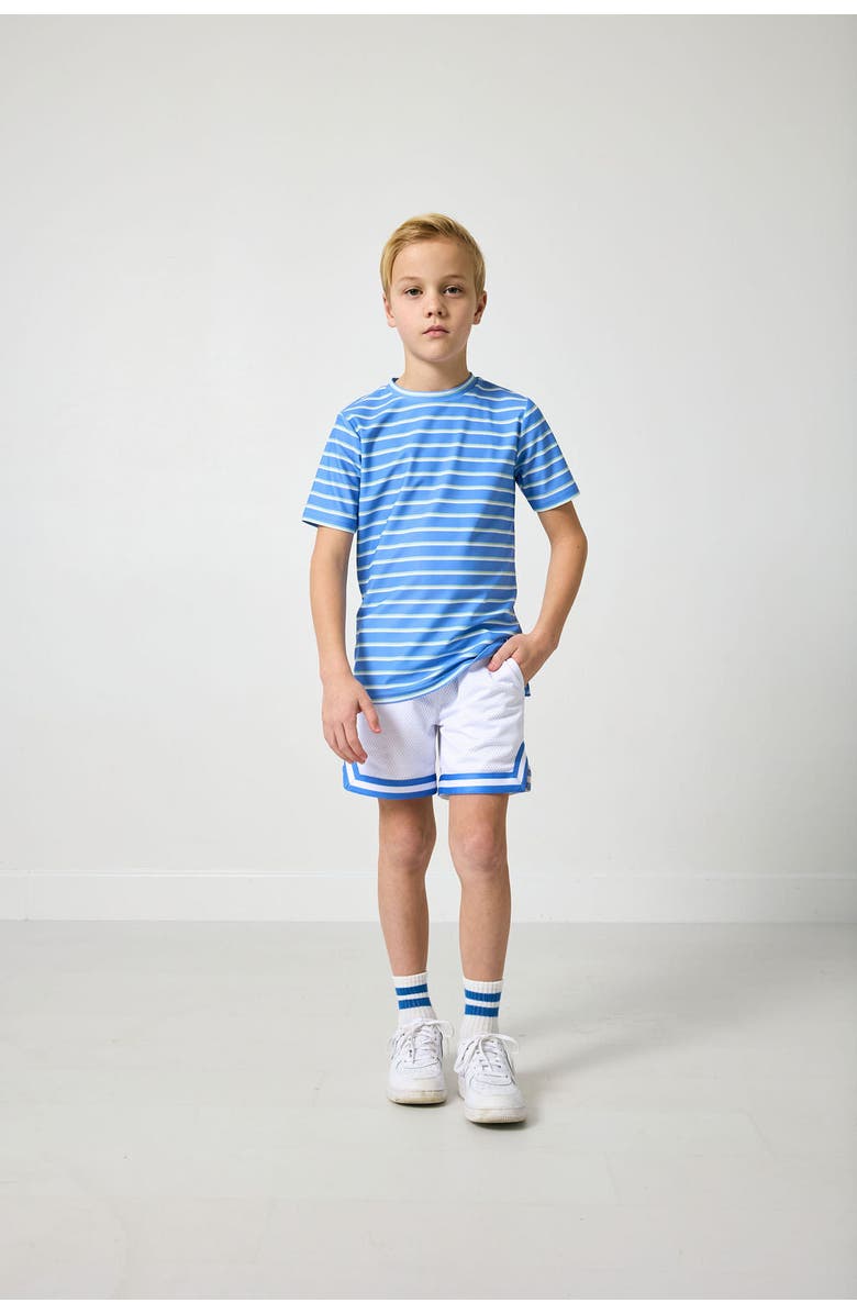 Courtside Kids Boys Retro Mesh Basketball Short, Alternate, color, White