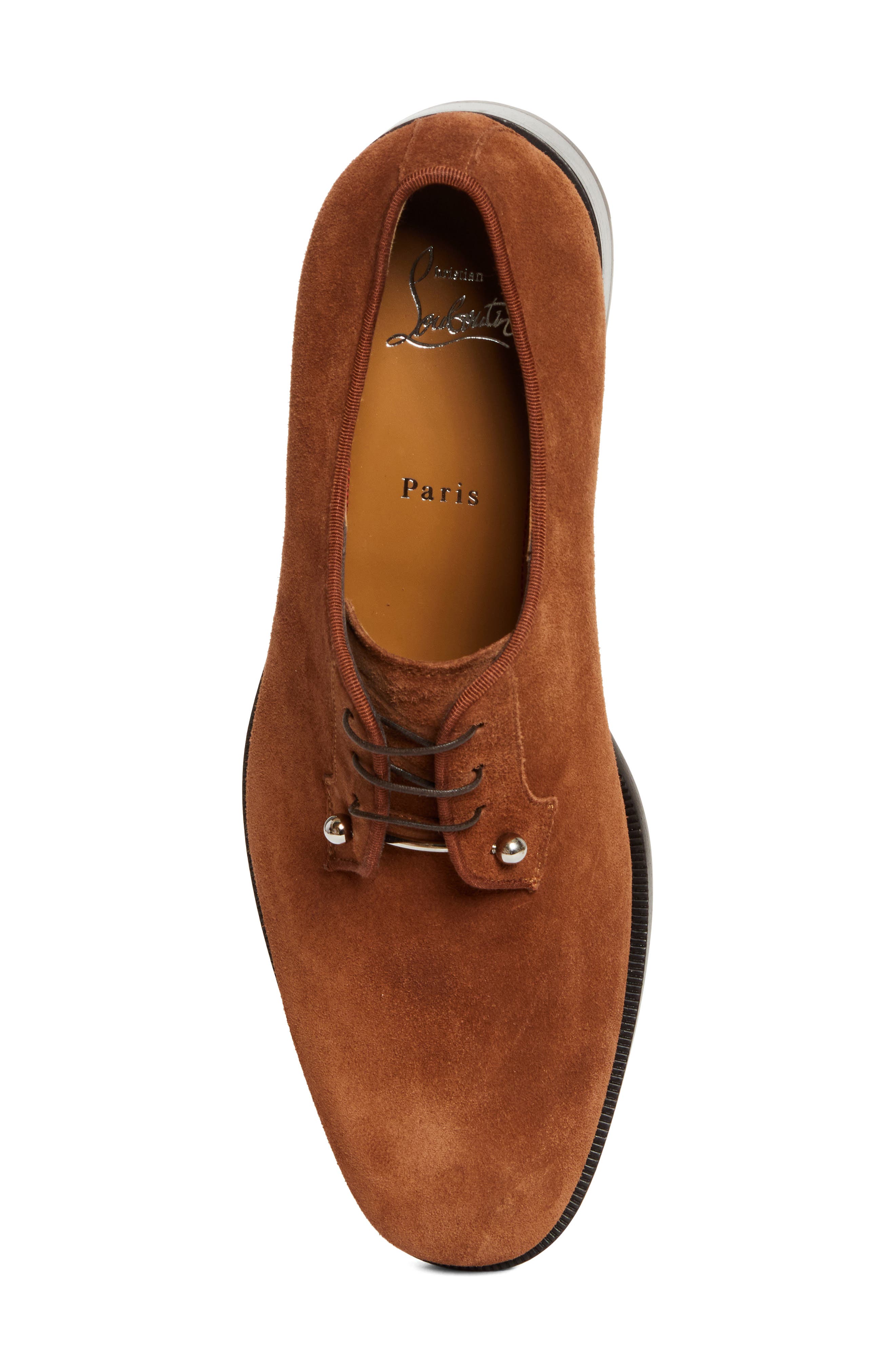 Christian Louboutin Chambeliss Suede Derby, Alternate, color, Cuir