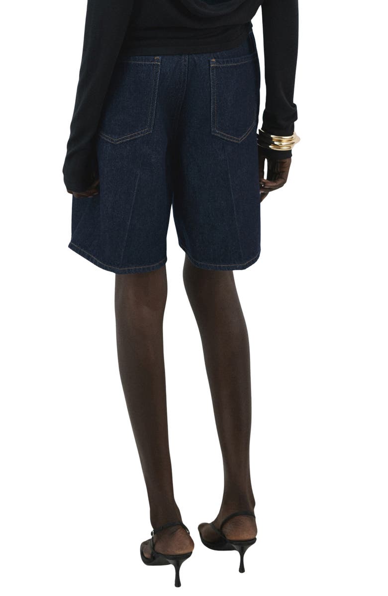 MANGO High Waist Mid Thigh Denim Shorts, Alternate, color, 