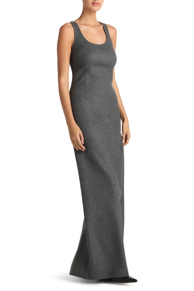 Double Face Wool & Cashmere Dress, Main, color, LIGHT/DARK HEATHER GRAY