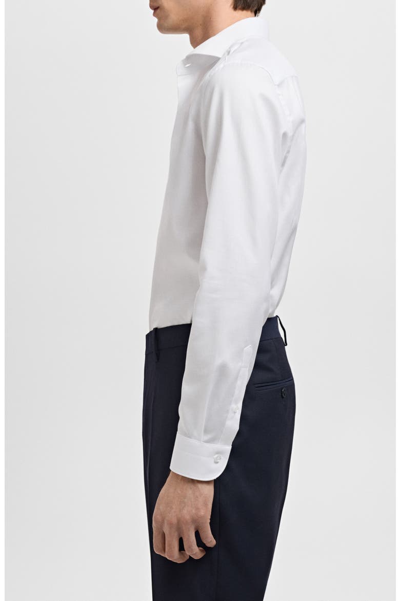 Slim Fit Cotton Button-Up Shirt, Alternate, color, WHITE