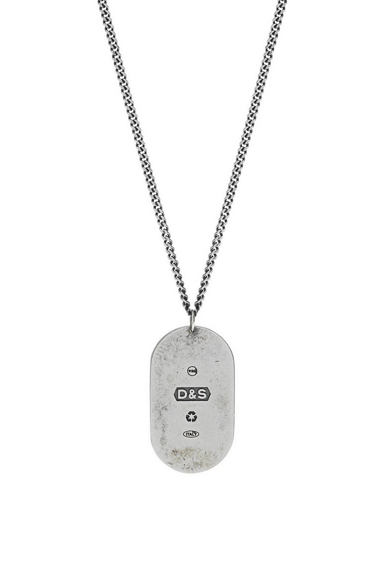 Men's Dog Tag Necklace, Alternate, color, SILVER