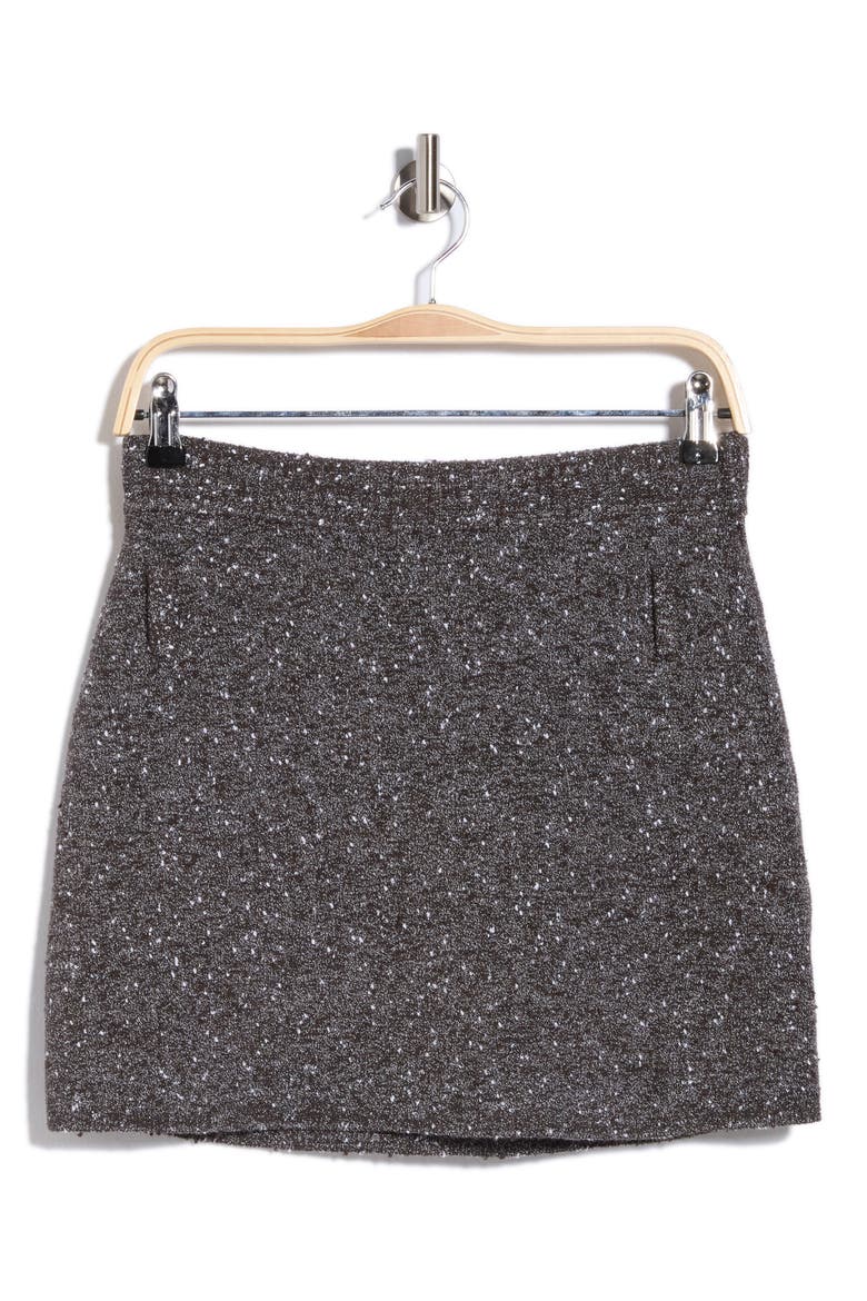 Stella Miniskirt, Main, color, CHARCOAL/ DARK BROWN