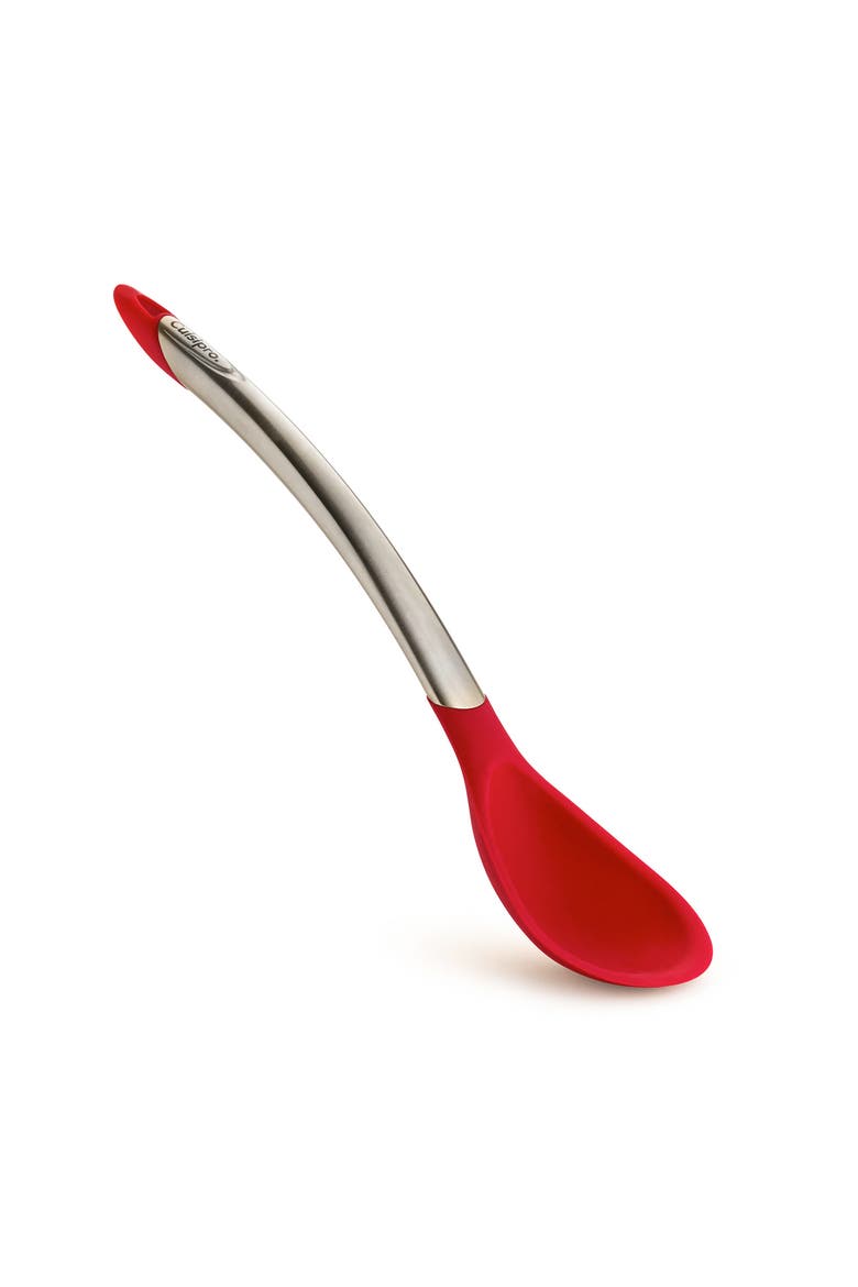 Silicone & Stainless Steel Spoon, Main, color, Red