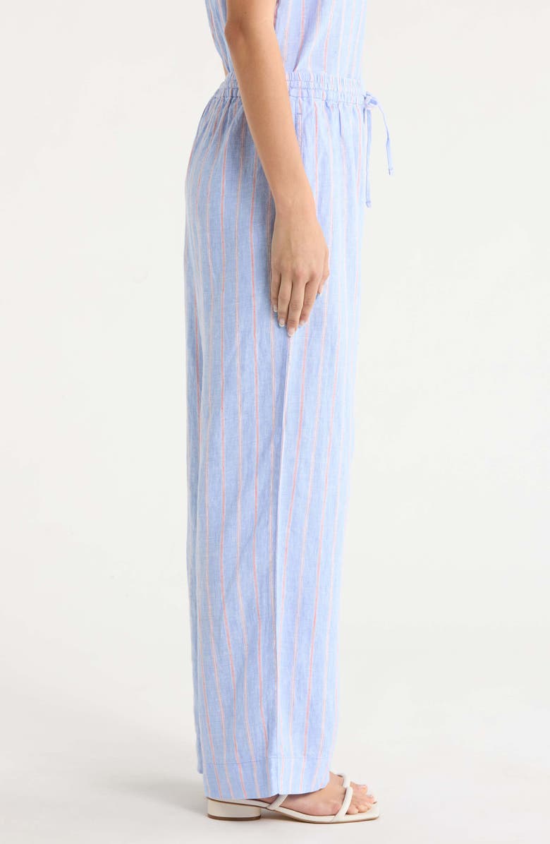 Tommy Bahama Sea Salt Bay Stripe Linen Drawstring Pants, Alternate, color, Grape Pools