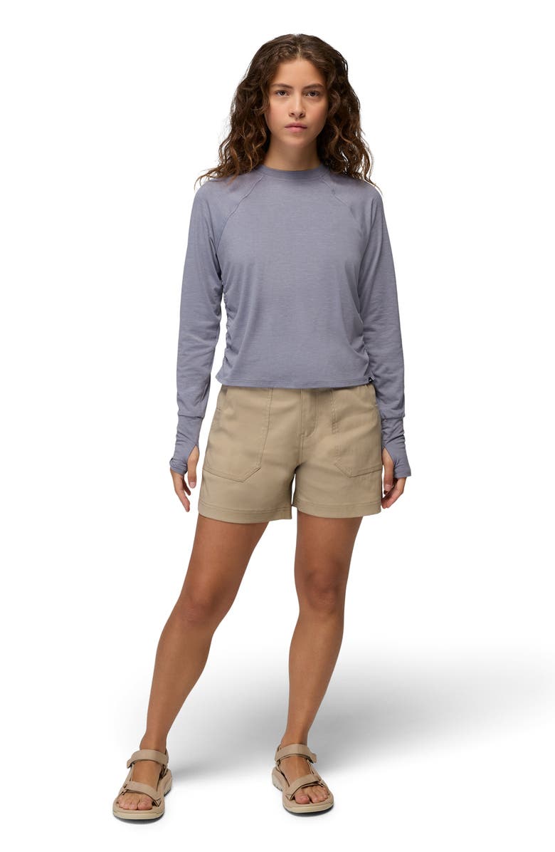 prAna Gathered Long Sleeve T-Shirt, Alternate, color, Taro