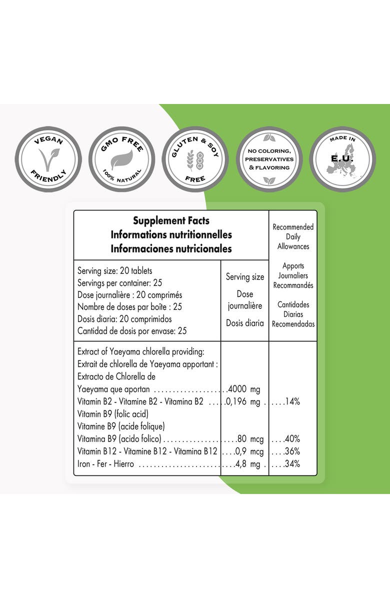 SuperSmart Chlorella Supplement 4g, Alternate, color, NO COLOR