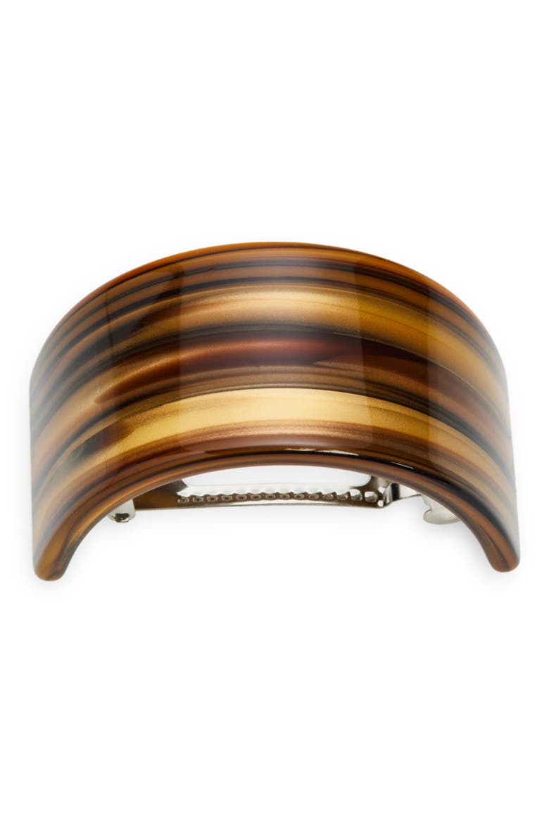 French Pony Barrette, Main, color, TIGERS EYE