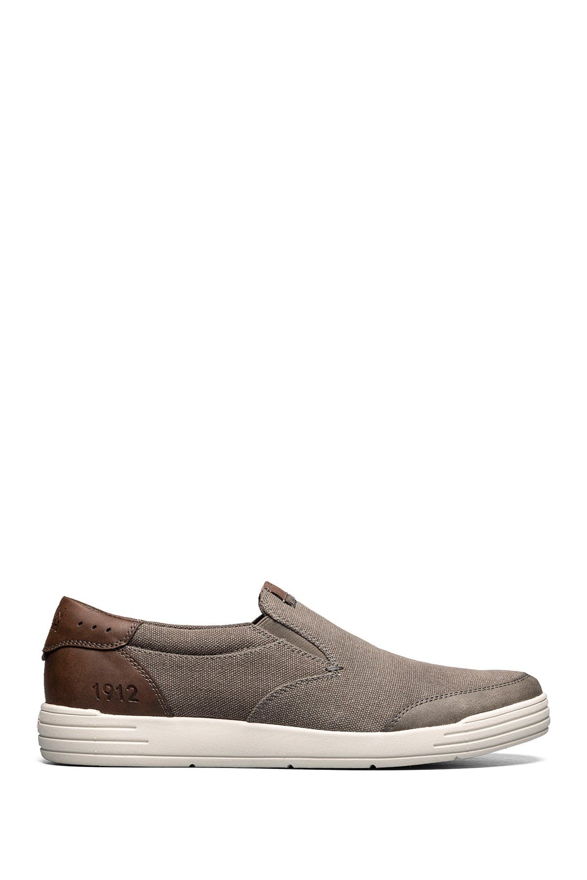 NUNN BUSH Kore City Walk Canvas Moc Toe Slip-On Sneaker - Wide Width Available, Alternate, color, Cement Canvas