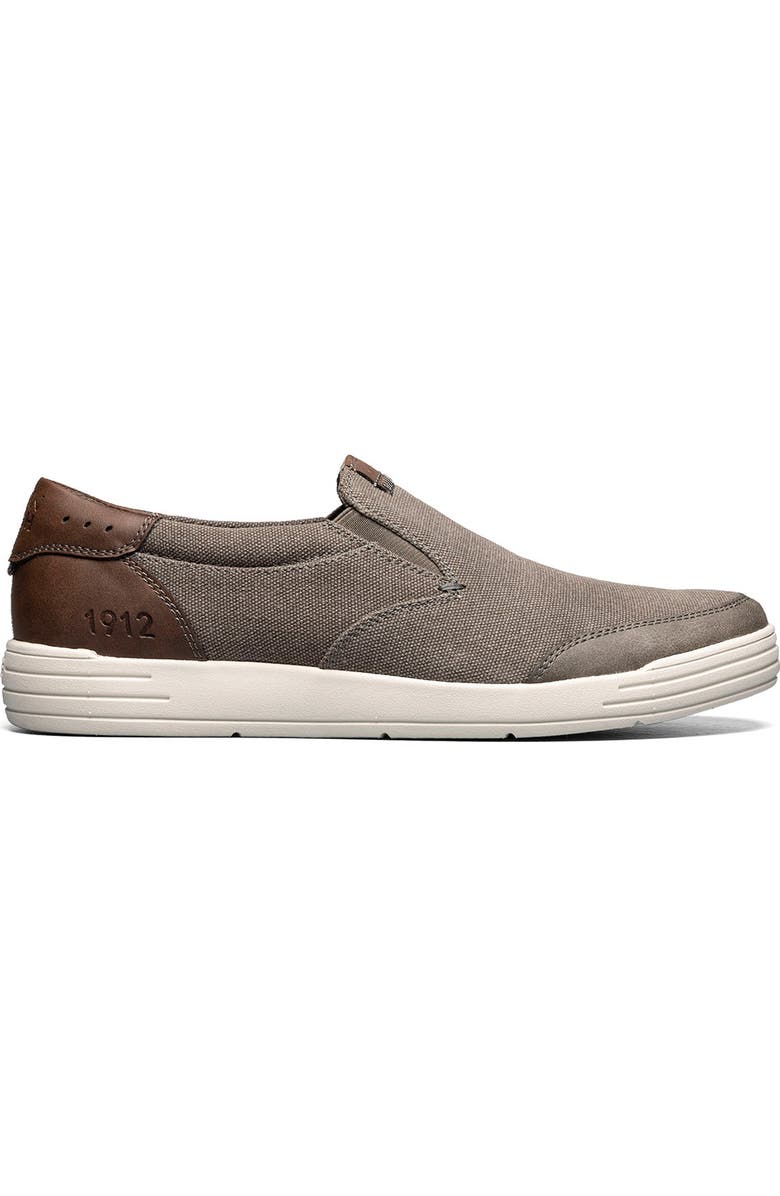 NUNN BUSH Kore City Walk Canvas Moc Toe Slip-On Sneaker - Wide Width Available, Alternate, color, Cement Canvas