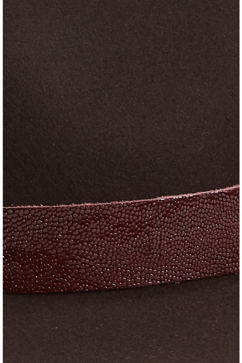 Kacy Wool Fedora, Alternate, color, MERLOT