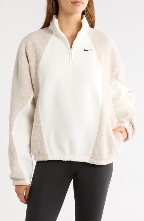 Studio Fleece Plush Oversized Quarter Zip Sweatshirt