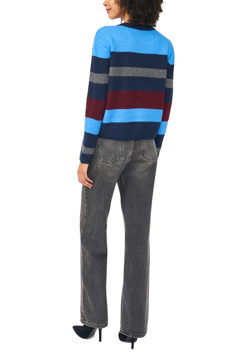 Stripe Crewneck Sweater, Alternate, color, CLASSIC NAVY