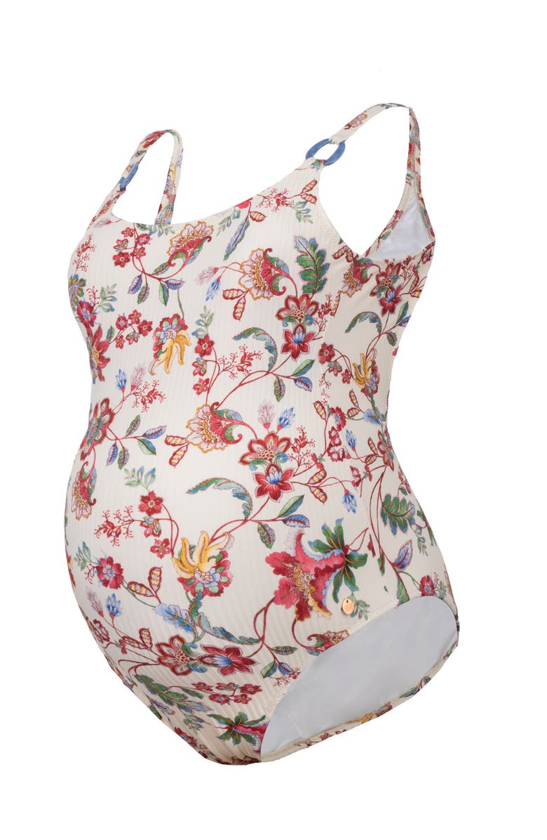 Cache Coeur Tea Time maternity swimsuit, Alternate, color, Pink