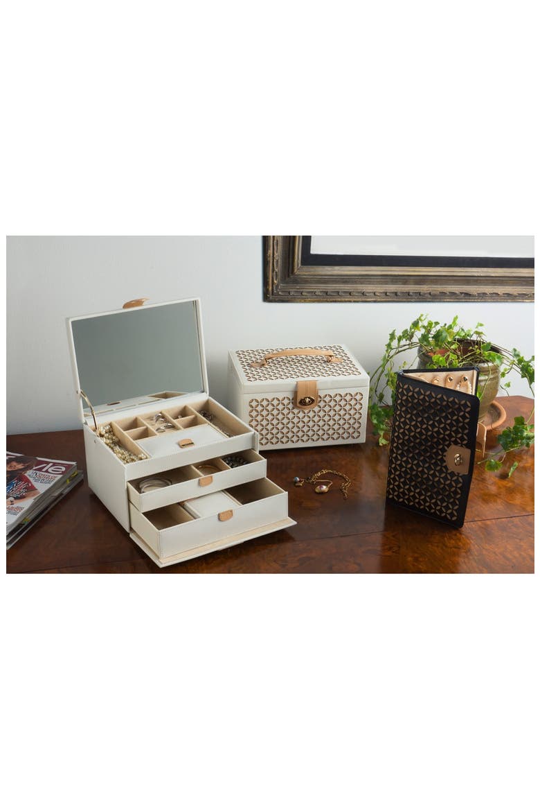'Chloe' Jewelry Box, Alternate, color, CREAM