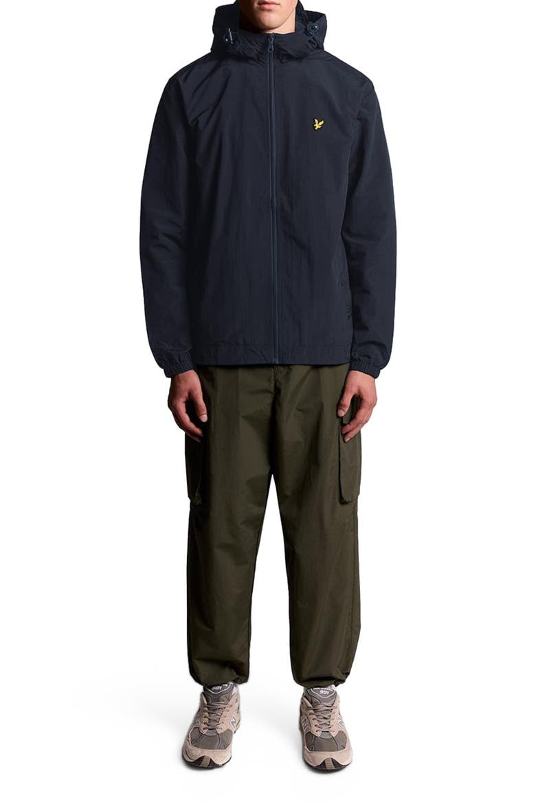 Zip Through Hooded Jacket, Alternate, color, Dark Navy