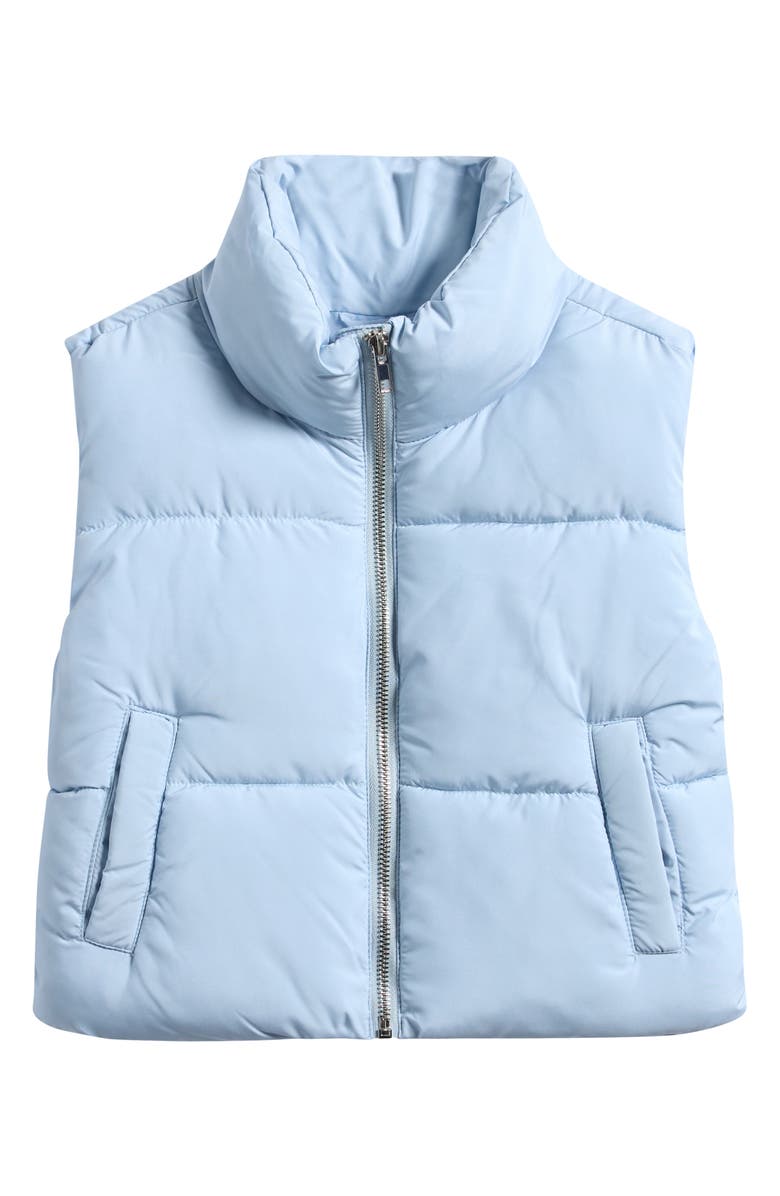 Tractr Kids' Crop Puffer Vest, Main, color, Baby Blue