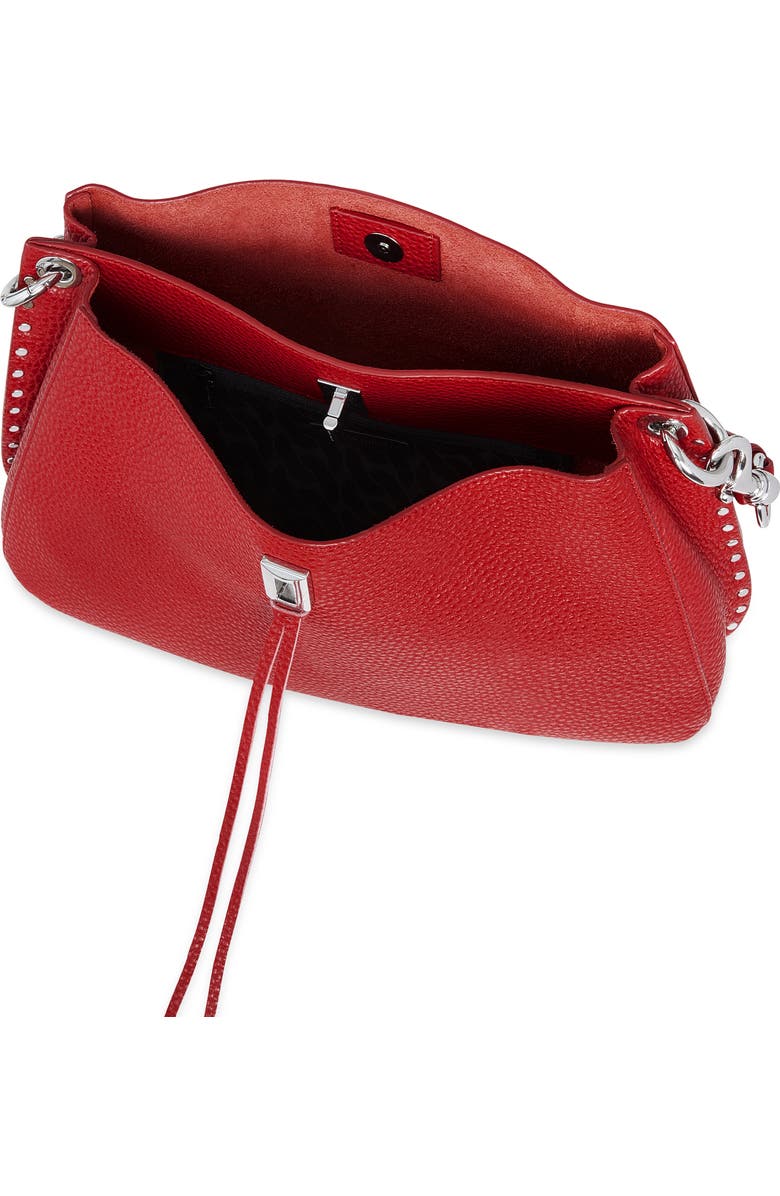 Rebecca Minkoff Darren East/West Leather Shoulder Bag, Alternate, color, Chili