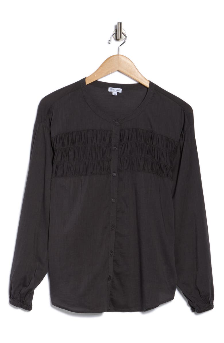 Splendid Caroline Button-Up Shirt, Alternate, color, Lead