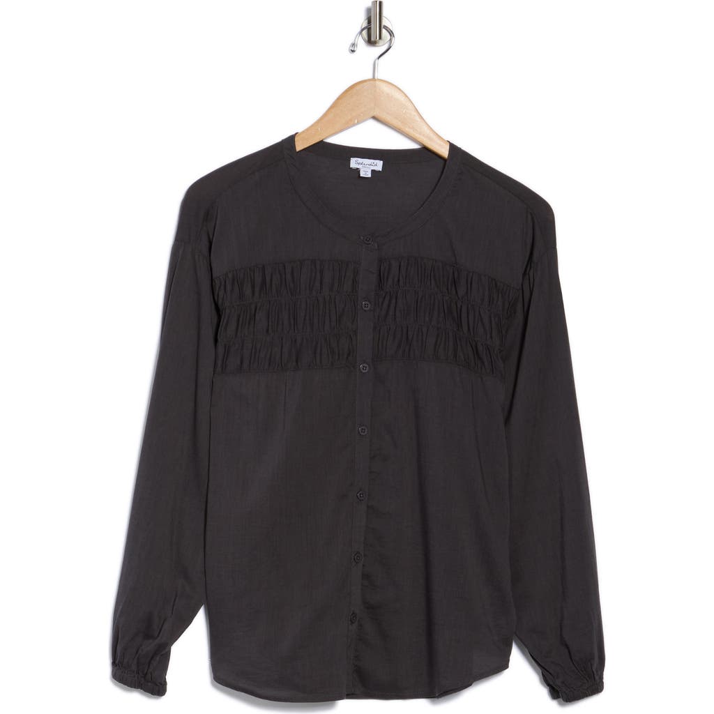 Splendid Caroline Button-up Shirt In Gray