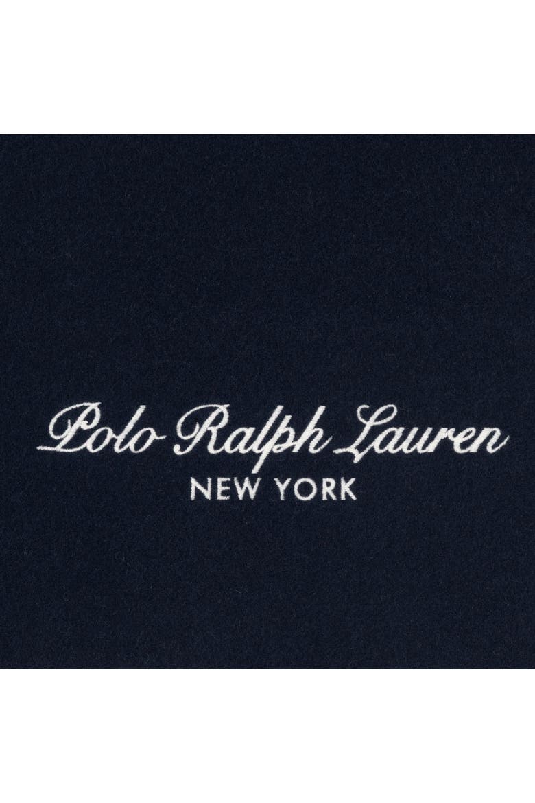 Polo Script Scarf, Alternate, color, Newport Navy
