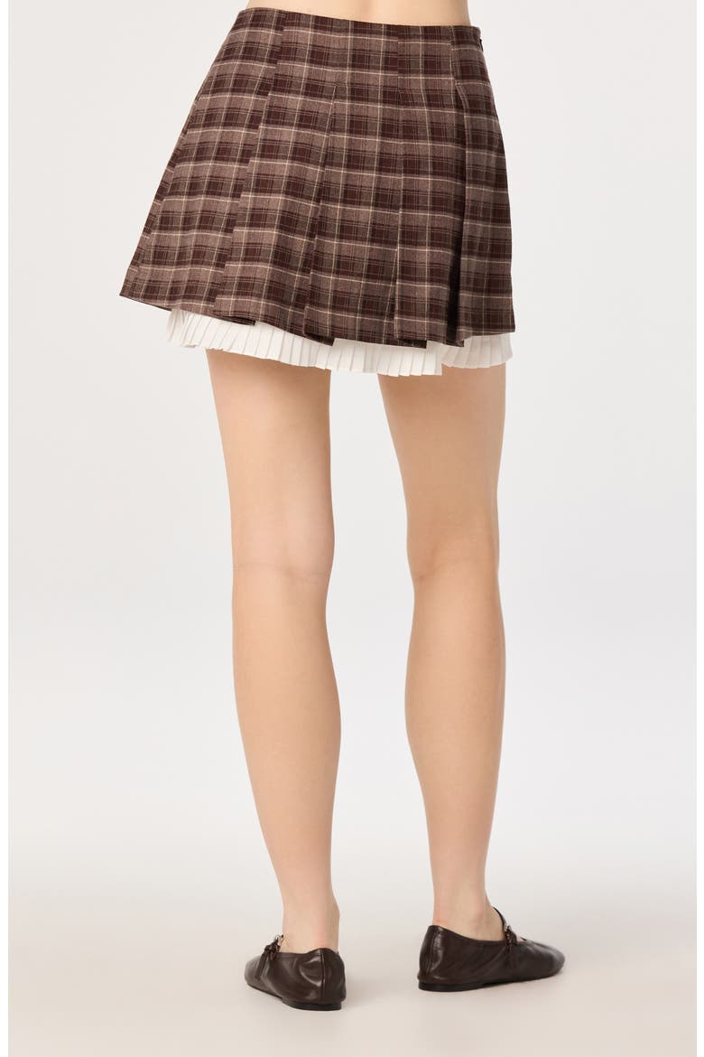 Melian Plaid Miniskirt, Alternate, color, BURGUNDY PLAID