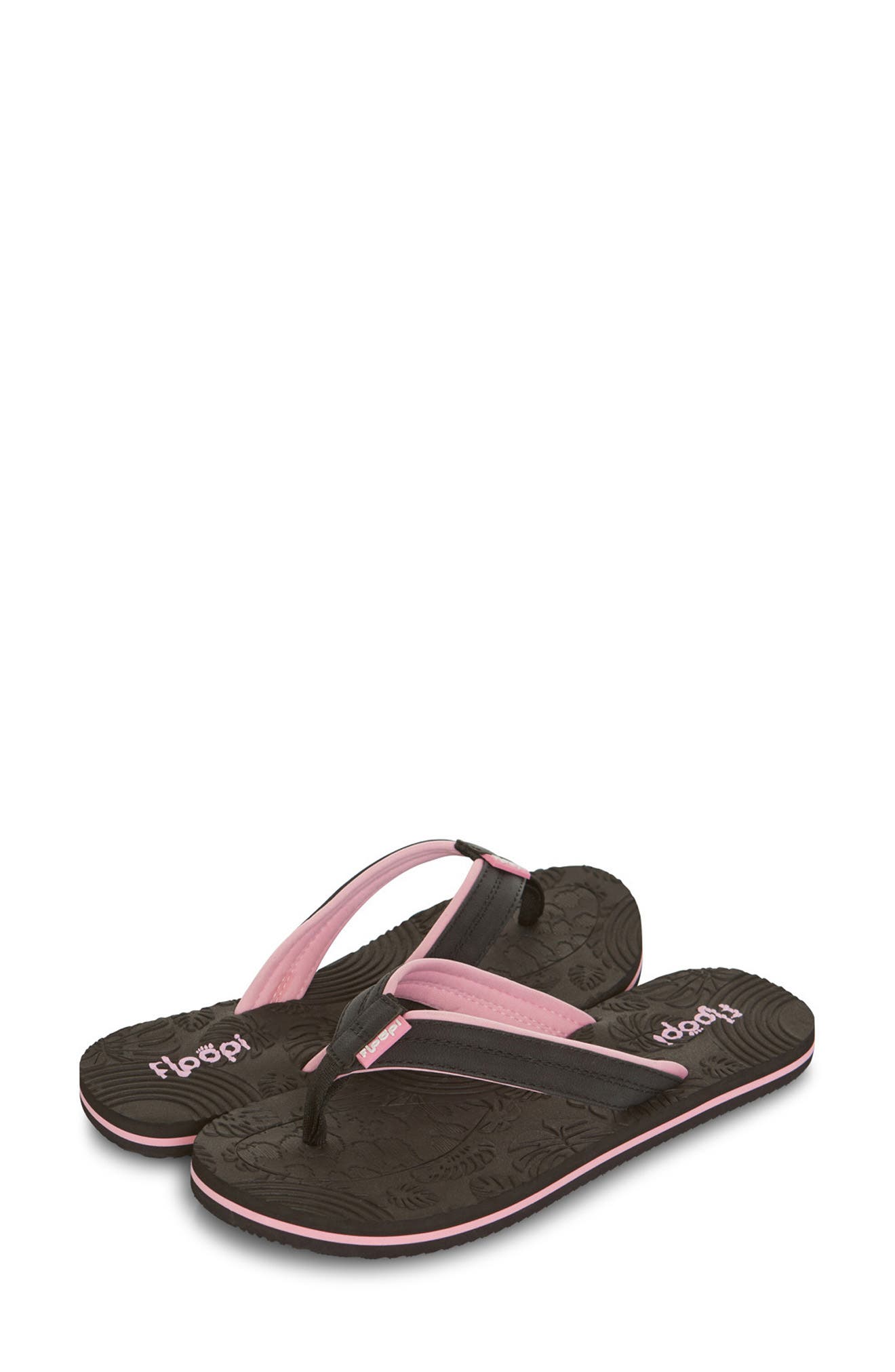 FLOOPI Textured Flip Flop Sandal, Alternate, color, Black