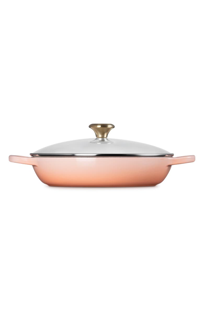 Le Creuset Signature 2.25-Quart Enameled Cast Iron Braiser, Alternate, color, Peche
