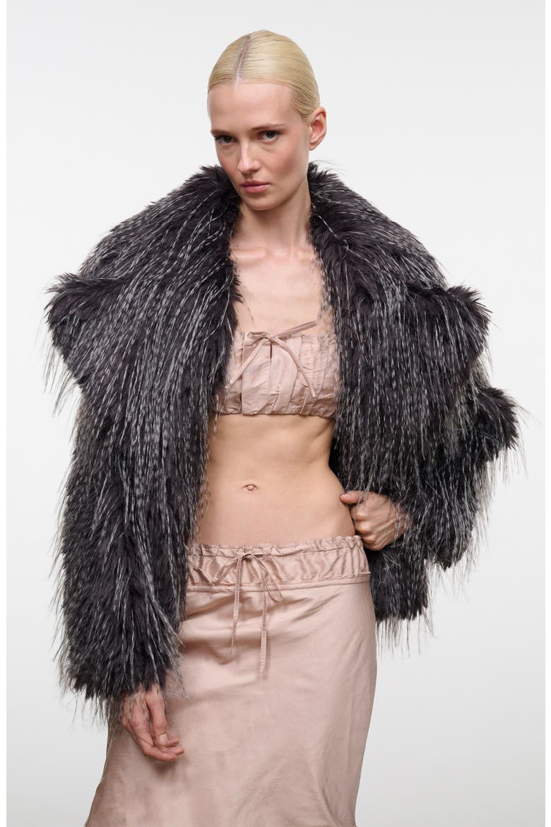Soprano Faux Fur Jacket, Alternate, color, PORCUPINE QUILL