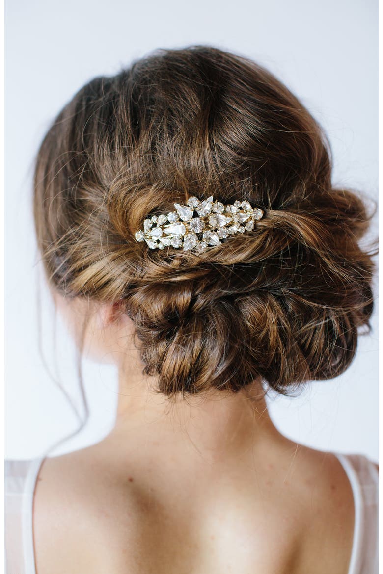 Posie Barrette, Alternate, color, GOLD
