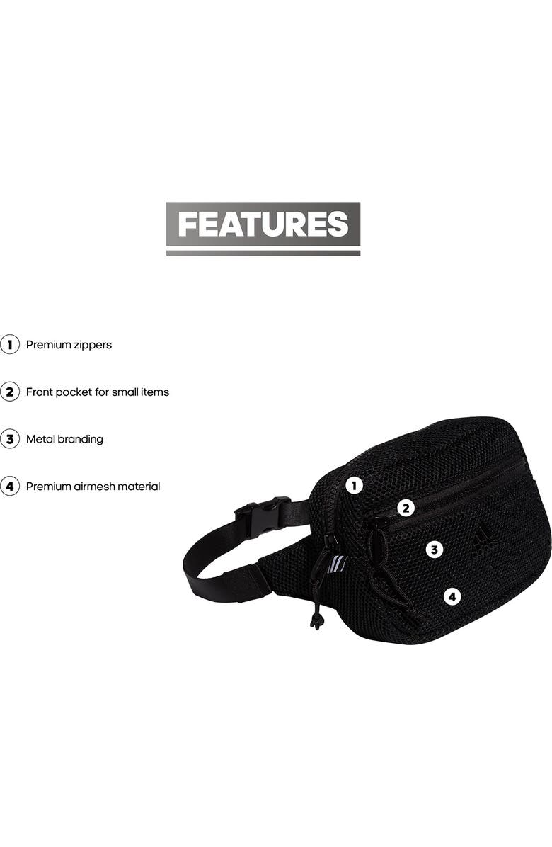 adidas Airmesh Belt Bag, Alternate, color,