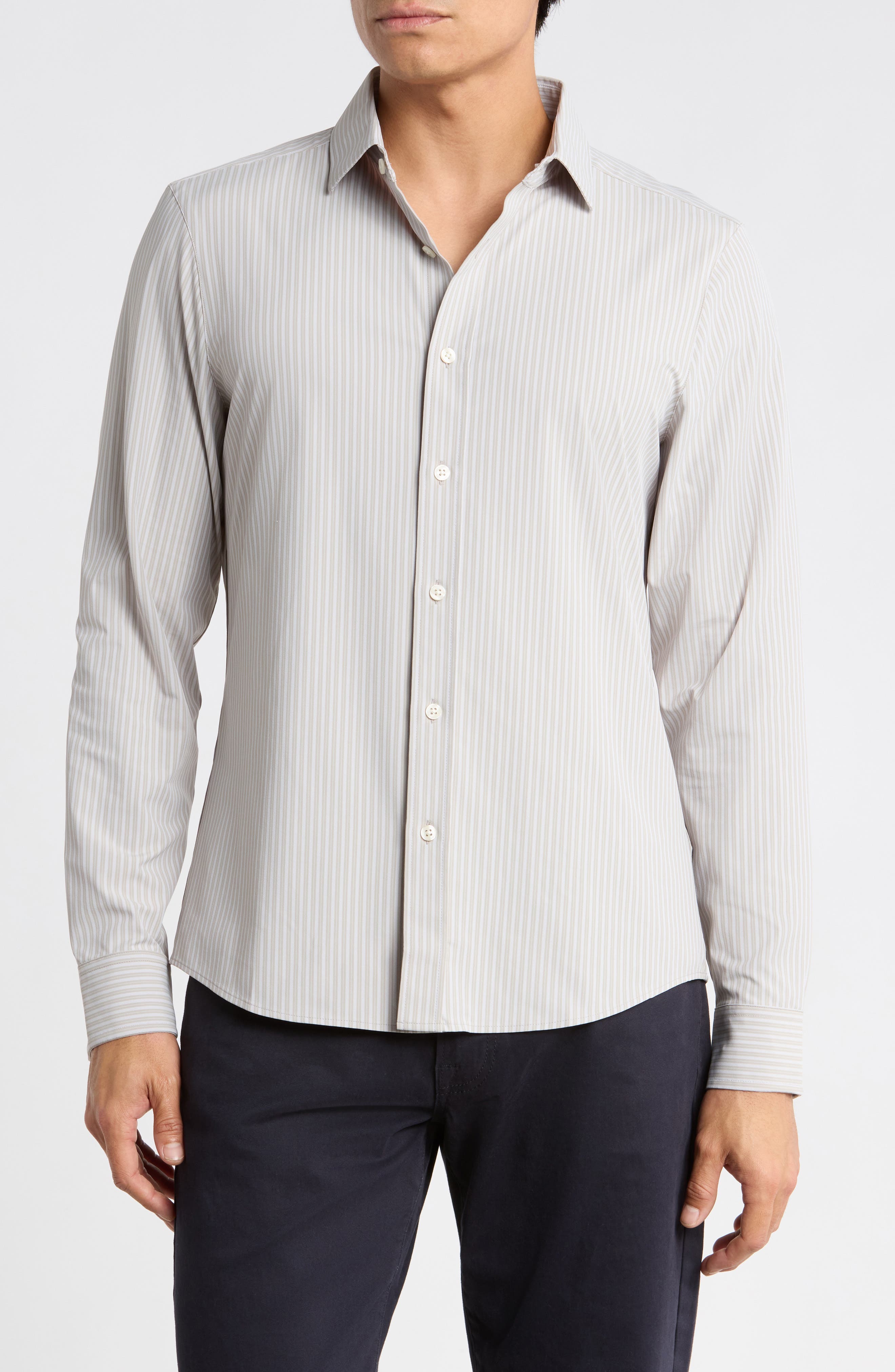 State of Mind Slim Fit Stretch Button-Up Shirt