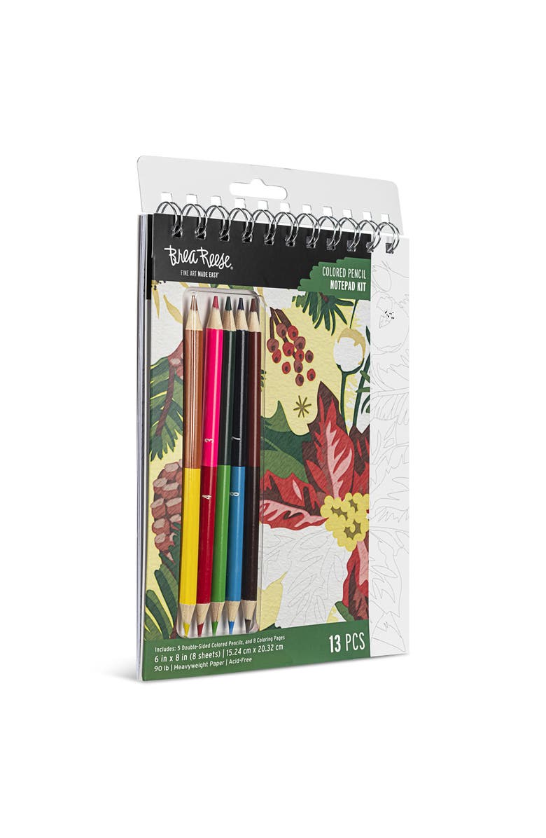 Brea Reese Colored Pencil Color by number Holiday Botanicals, Alternate, color,