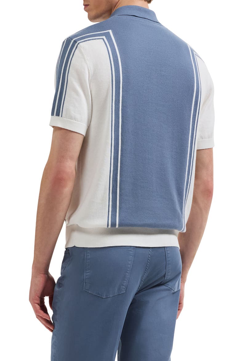 Quarter Zip Cotton Polo Sweater, Alternate, color, AIR BLUE