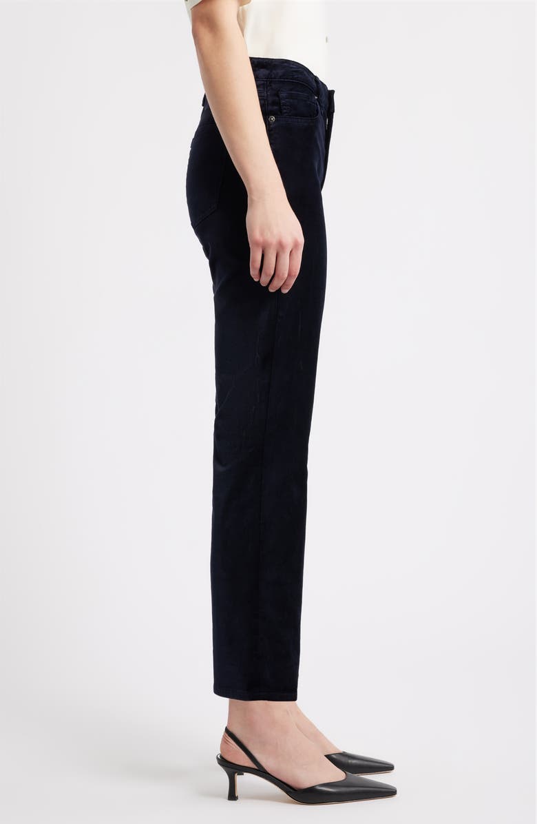 FRAME Le Sleek Velvet Ankle Straight Leg Pants, Alternate, color, Navy Velvet
