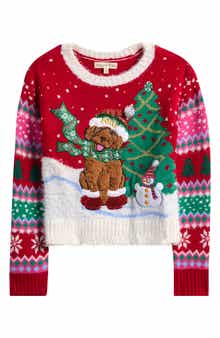MARGAUX AND LEXI Kids' Christmas Dog Sweater