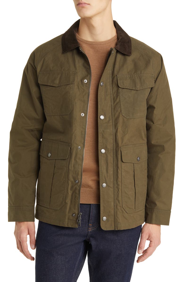Peter Millar Waxed Cotton Water Resistant Field Jacket, Main, color, 
