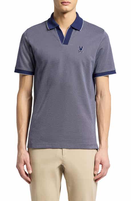 Psycho Bunny Mackay Jacquard Johnny Collar Polo