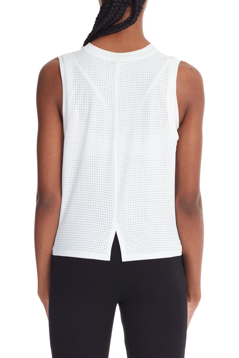 Graphic Mesh Sport Tank Top, Alternate, color, WHITE