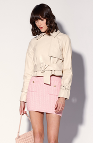 Walter Baker Rexa Short Leather Trench Jacket