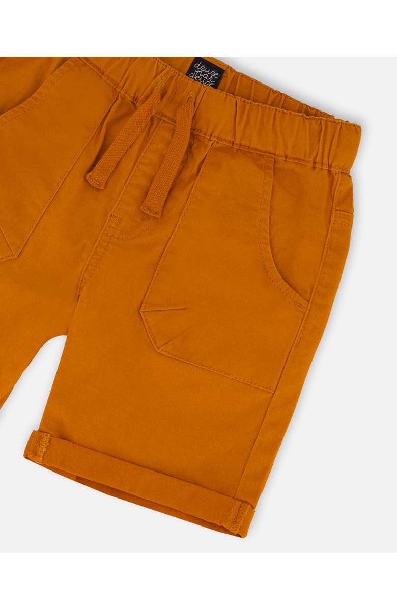 Deux par Deux Boy's Stretch Twill Short Vibrant Orange, Alternate, color,