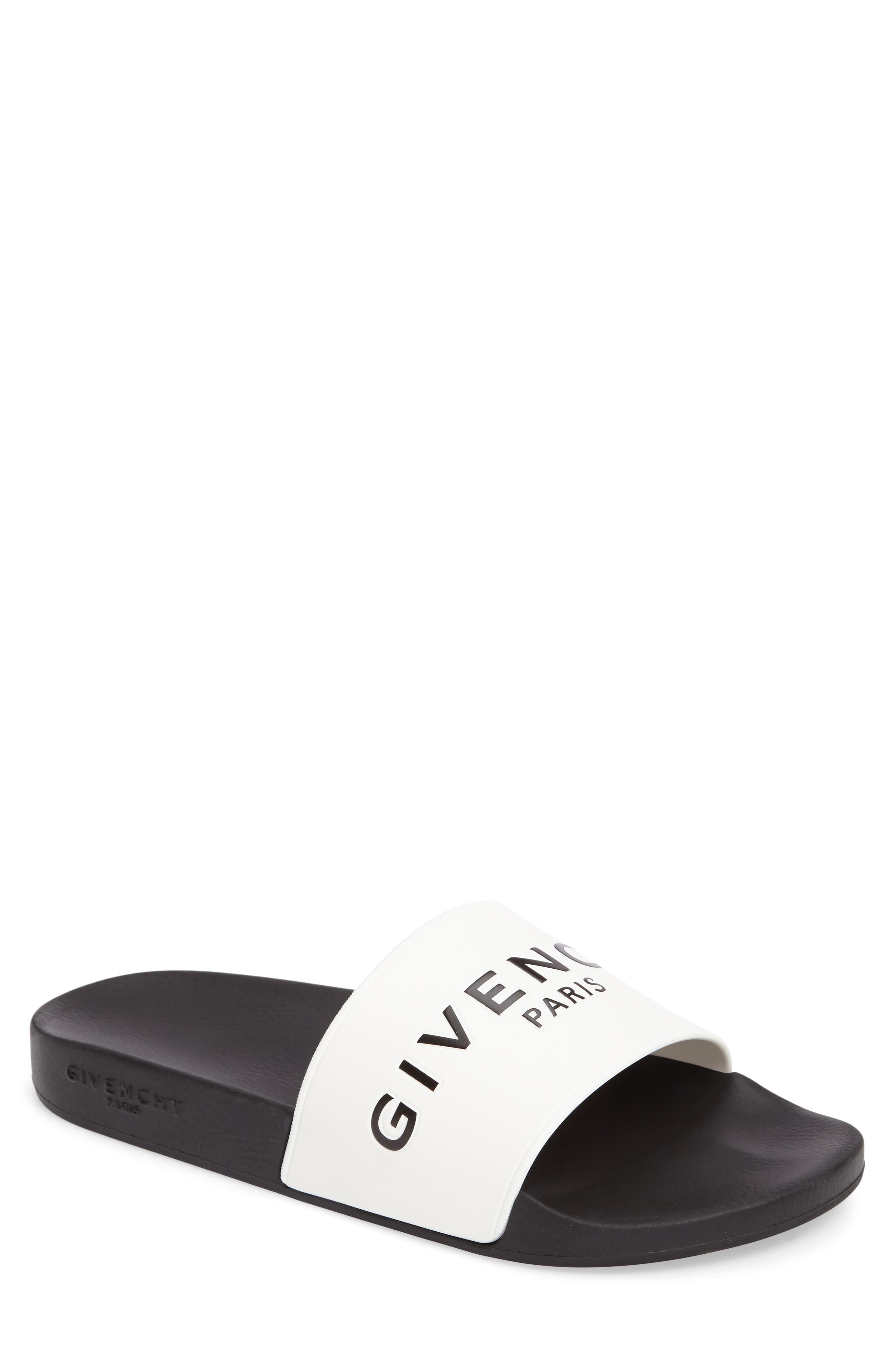 Slide Sandal, Main, color, BLACK/ WHITE
